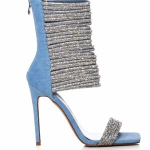 Denim and Silver Stiletto